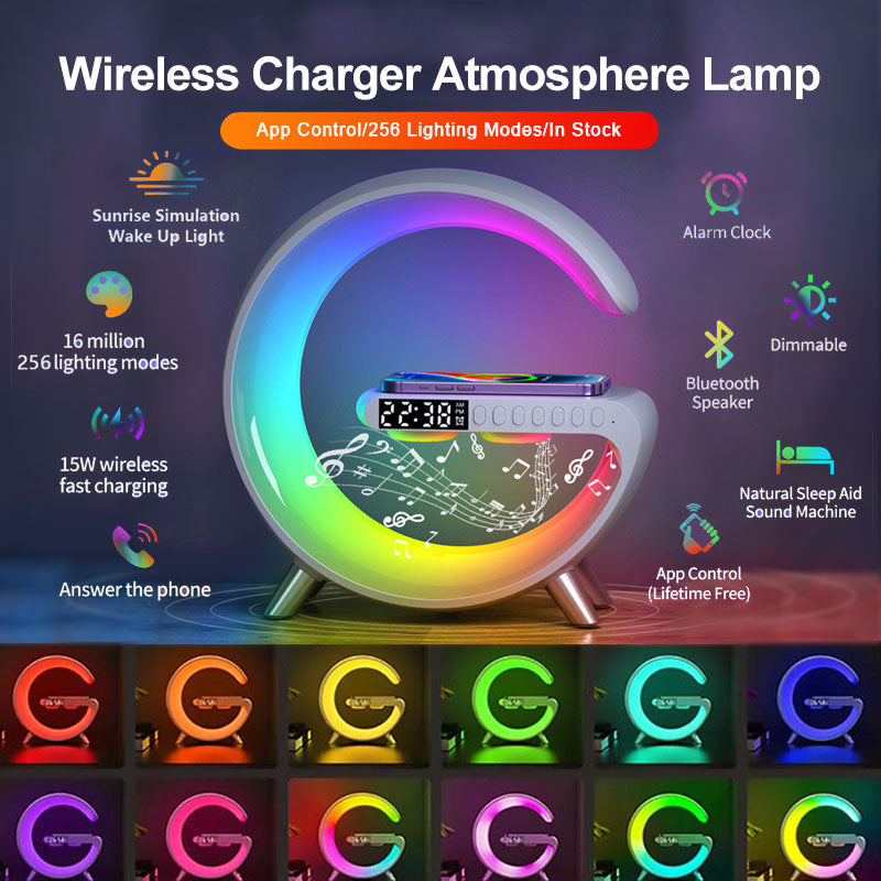 G-Bluetooth Speaker & Wireless Charger Lamp