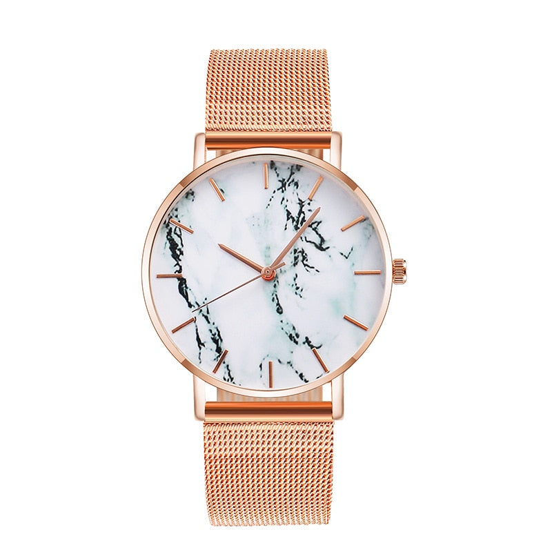 Fashion Rose Gold Mesh Watch Band