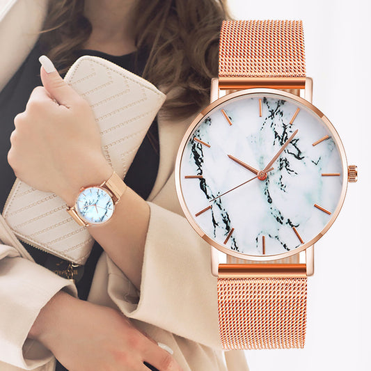 Fashion Rose Gold Mesh Watch Band